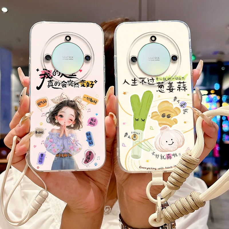 适用荣耀X40手机壳RMO-AN00女新款防摔透明壳软壳硅胶全包边男潮