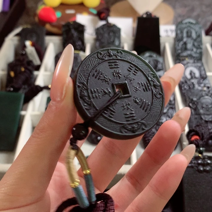 天然缅料a货钢琴黑特色题材挂件