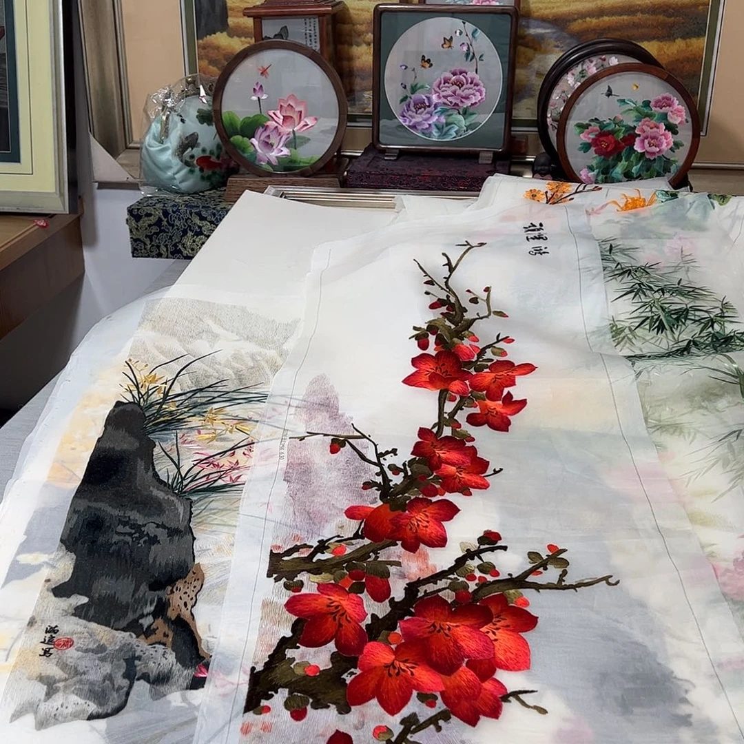 刺绣纯手工刺绣画