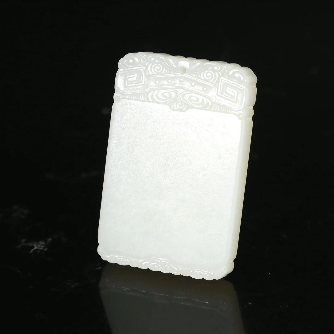 清代和田玉平安无事牌ADB2511183007