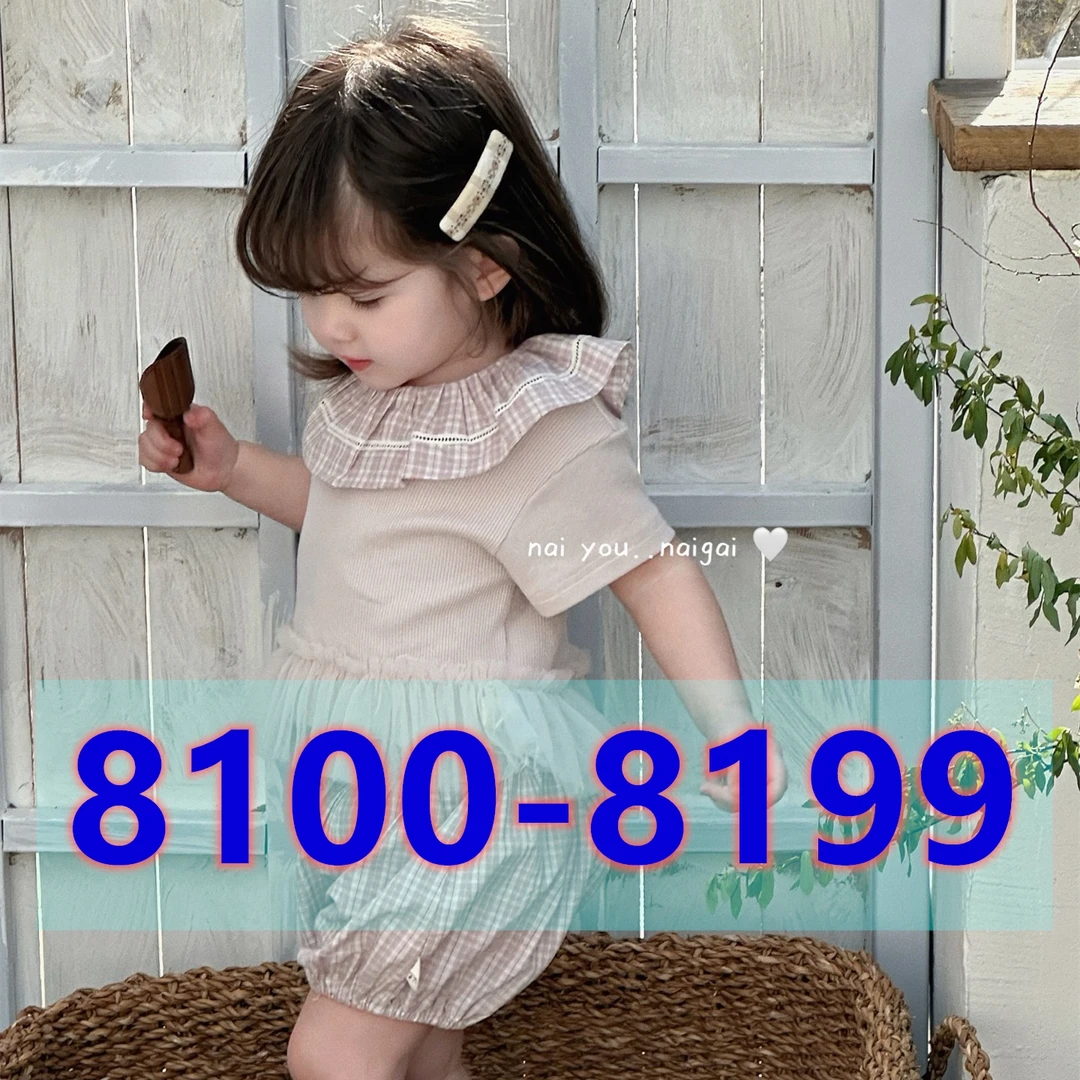 【8100-8199】直播夏季女宝连体衣婴儿包屁衣套装ins风韩系