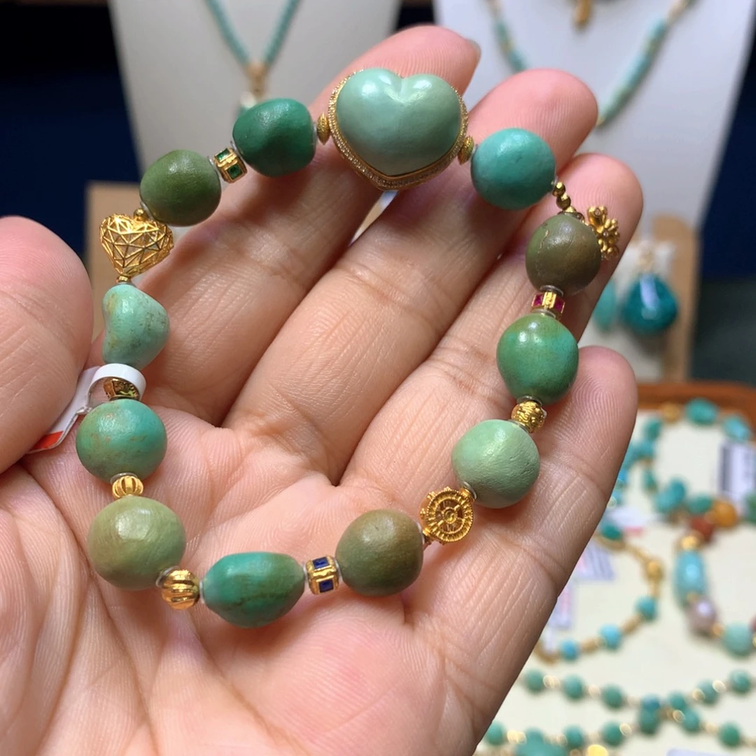 绿松石18K金镶嵌单圈