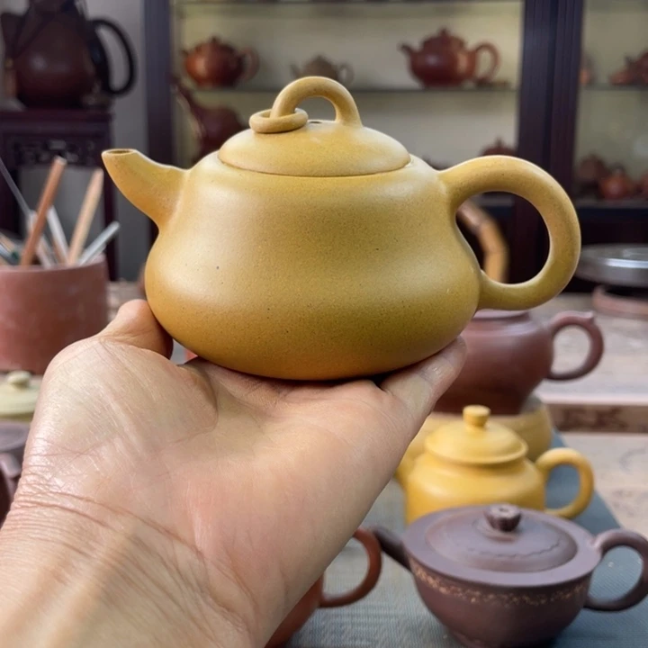 茶壶紫砂福禄壶金黄段
