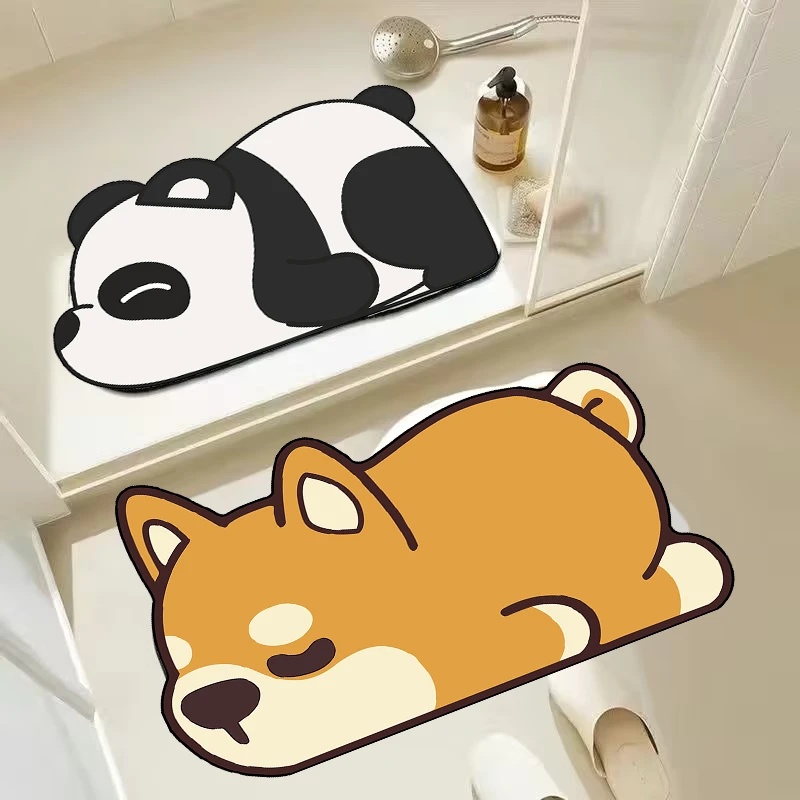 E837【40*60cm套装】硅藻泥吸水速干卫生间浴室防滑厕所卧室毯