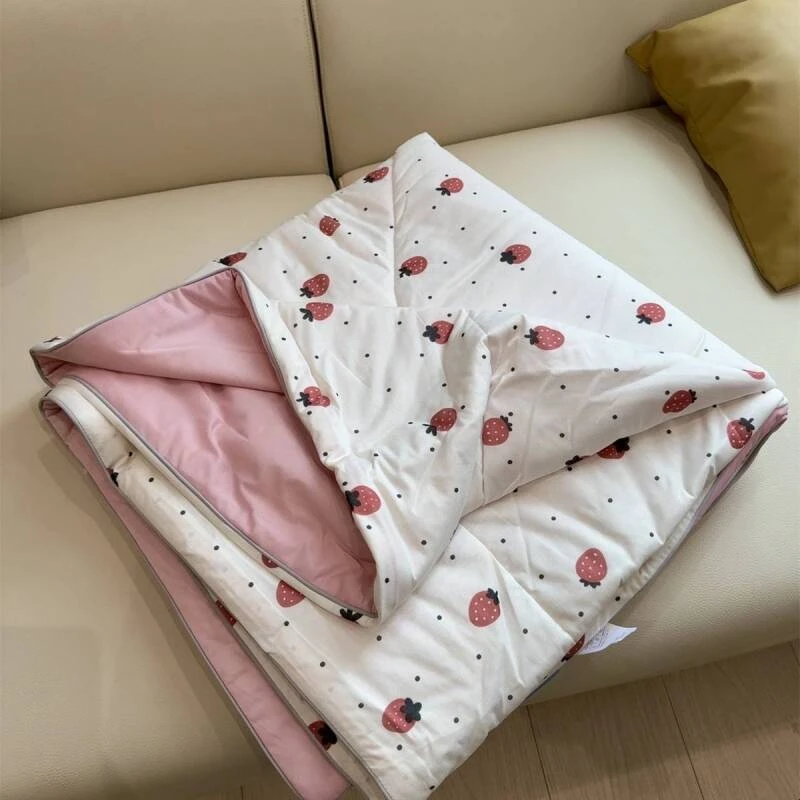 针织棉/凉感丝柔软亲肤透气可爱卡通少女心针织夏凉被