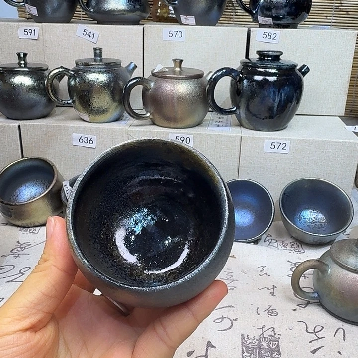 杯建水紫陶紫泥柴烧杯