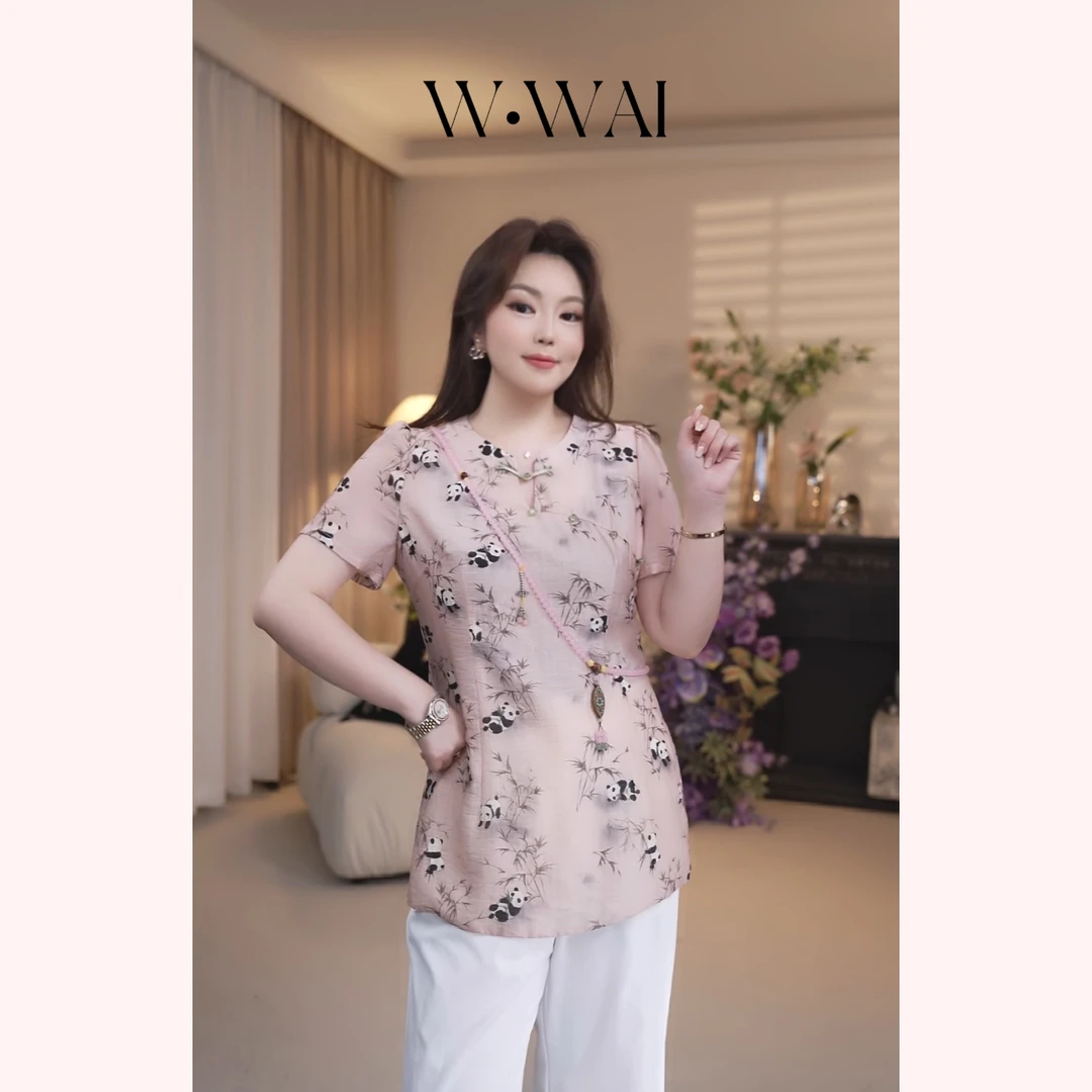 【竹影】显瘦新中式天丝亚麻斜襟盘扣上衣 X52S684