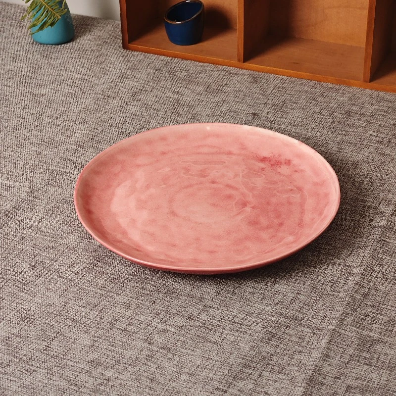 【瑕疵】陶瓷盘子家用10.5寸釉下彩浅盘高颜值家用西餐菜盘K1B