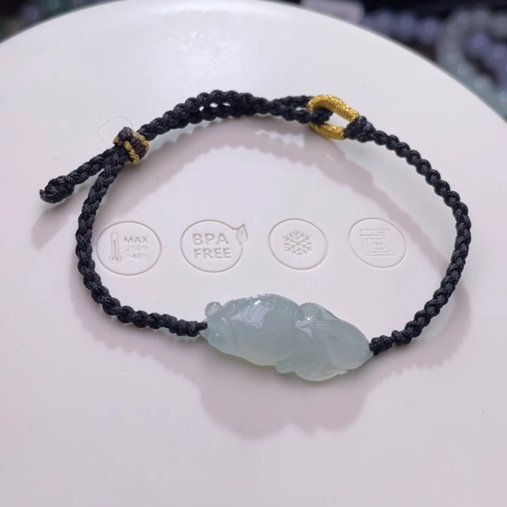 翡翠未镶嵌手链缅甸翡翠A货 金鱼手链