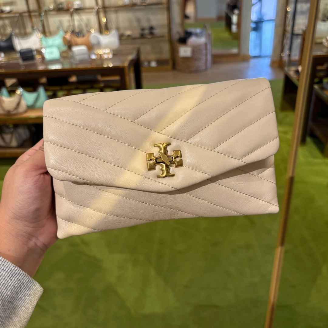TORY BURCH/汤丽柏琦Kira Wallet 纯色斜纹 单肩斜挎包