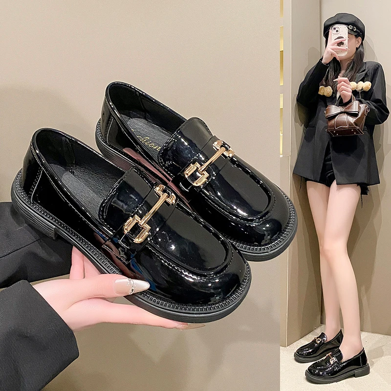 【粉丝专享】 2025新款牛皮透气防滑底时尚百搭软底乐福鞋6662