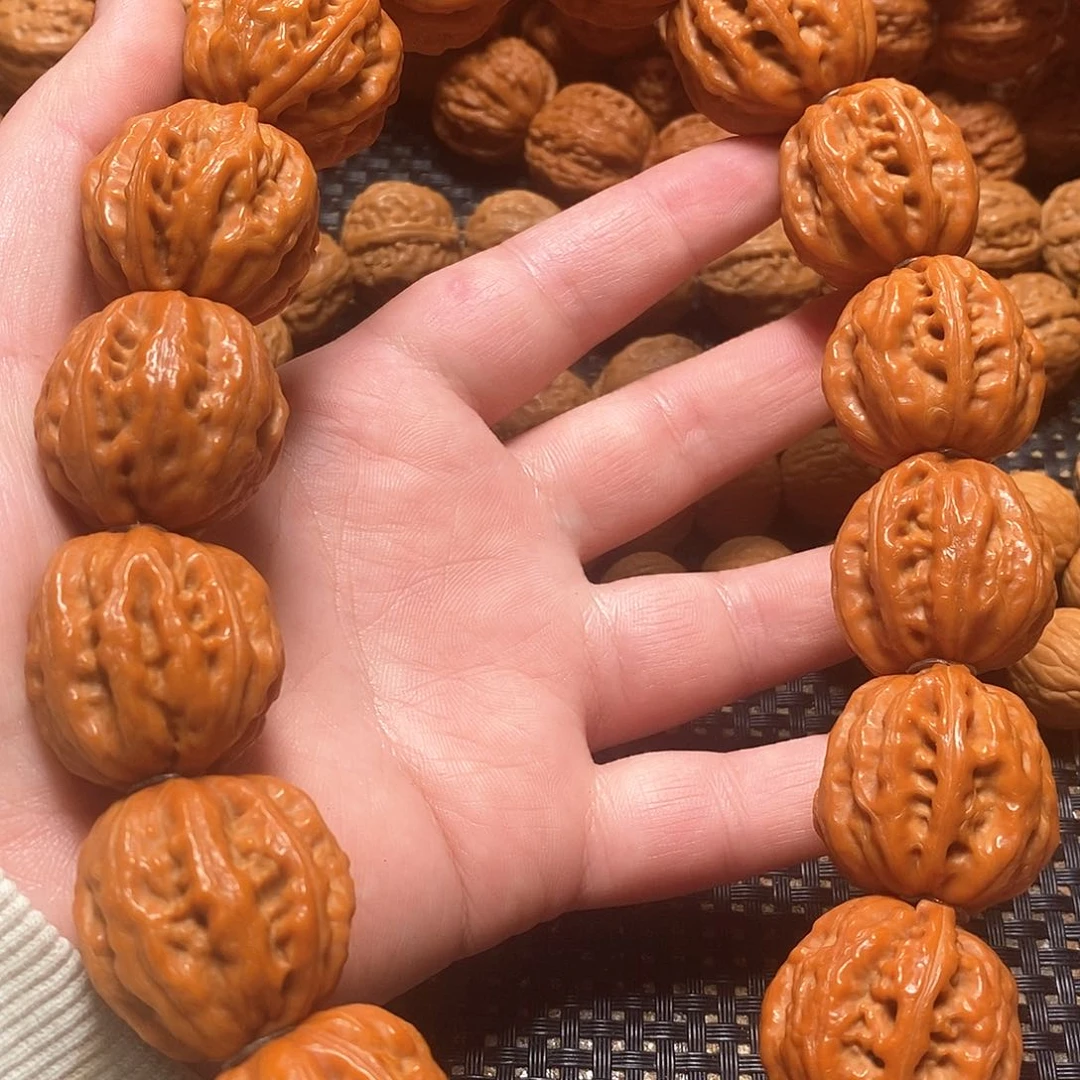 文玩核桃手串粗筋八棱大枣手持
