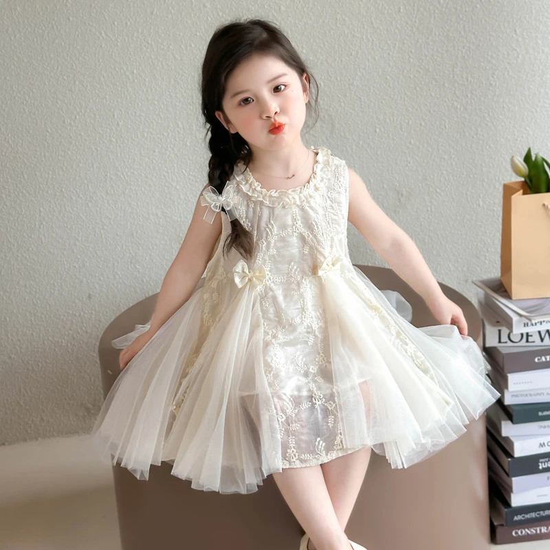 女童连衣裙夏装洋气宝宝公主裙礼服裙装裙子夏季小女孩背心裙