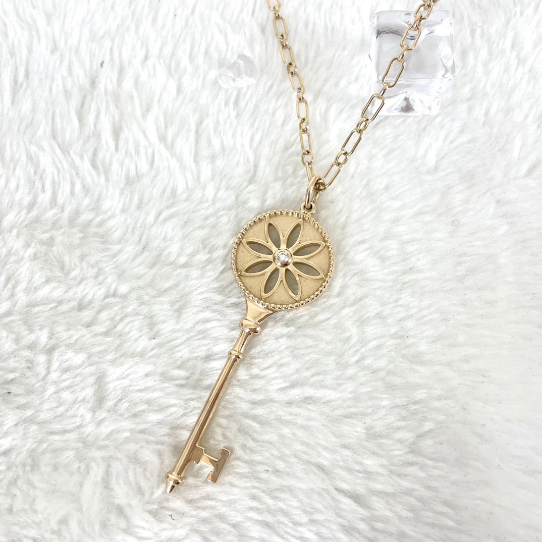 99新 Tiffany & Co./蒂芙尼  太阳花钥匙大号18K玫瑰金