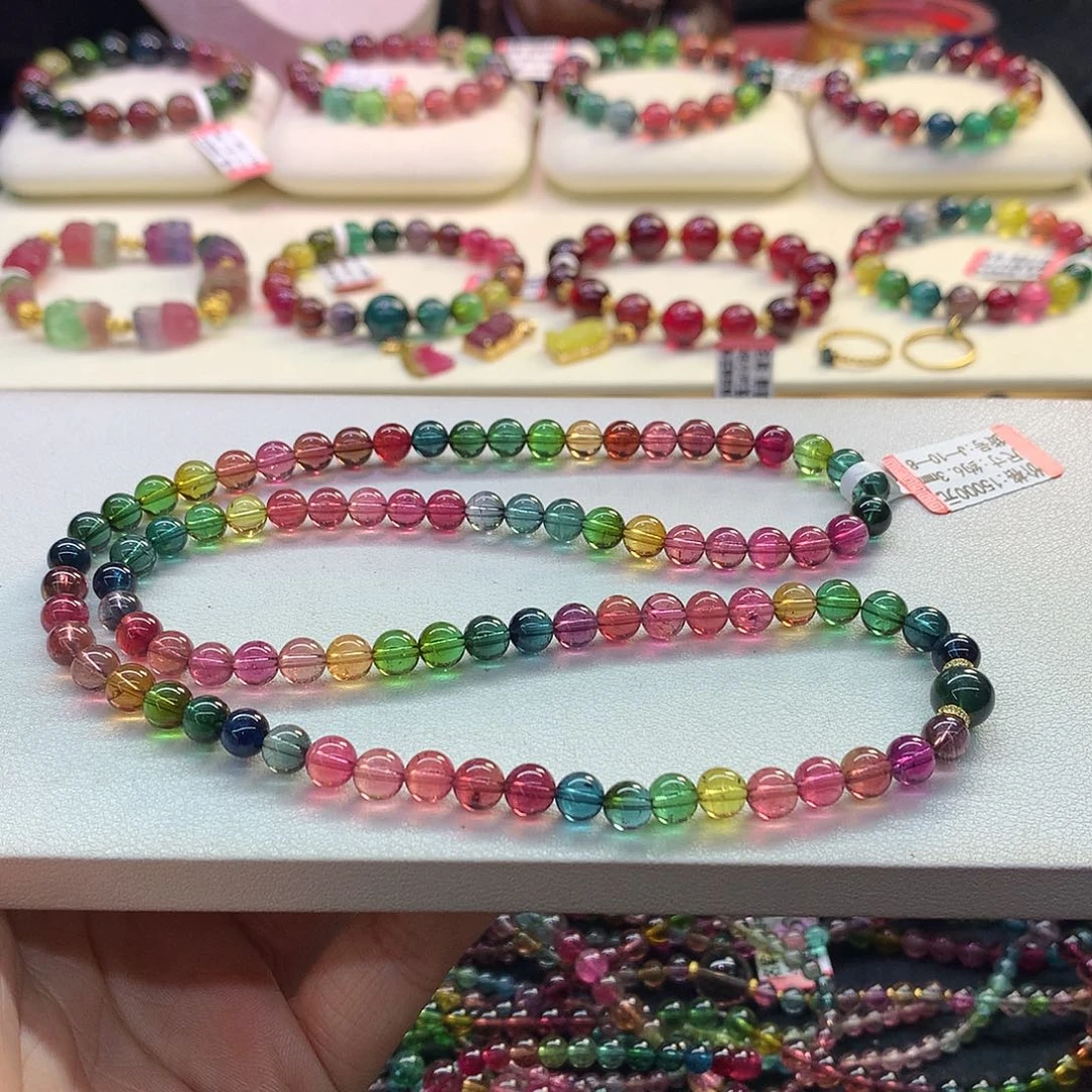 手串未镶嵌碧玺6.3/色标。