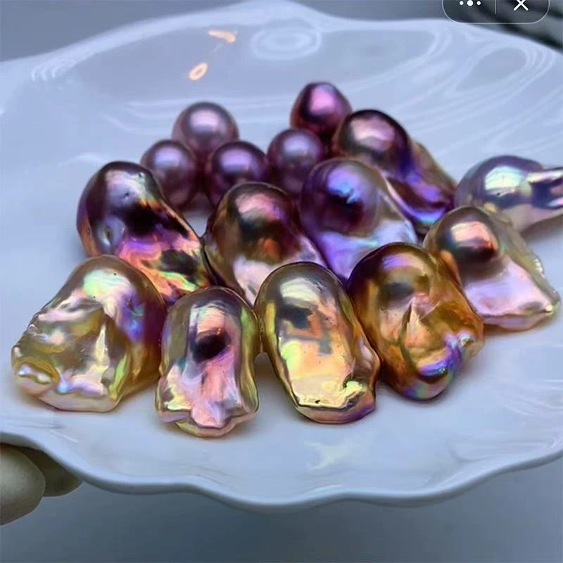 天然珍珠巴洛克幻彩风格气质百搭时尚