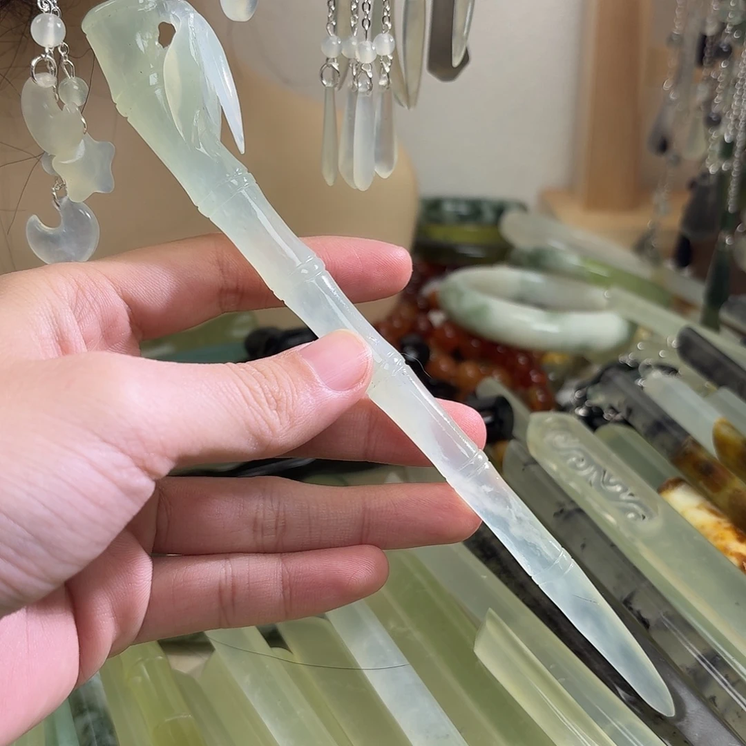 蛇纹石玉合金发饰