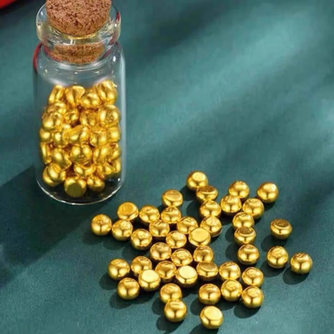 攒金投资黄1g实心小金豆投资收藏鎏(多样性发货,多样性发一)