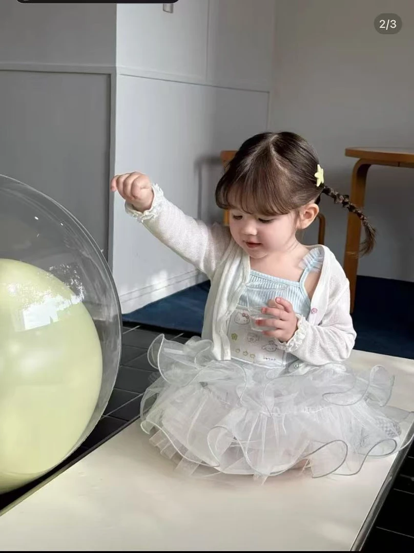 2025夏季女童韩版女宝白色防嗮衣