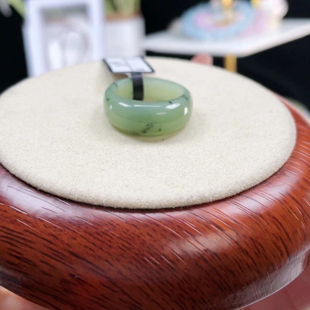 和田玉未镶嵌戒指P74乌兰海馒头17.2