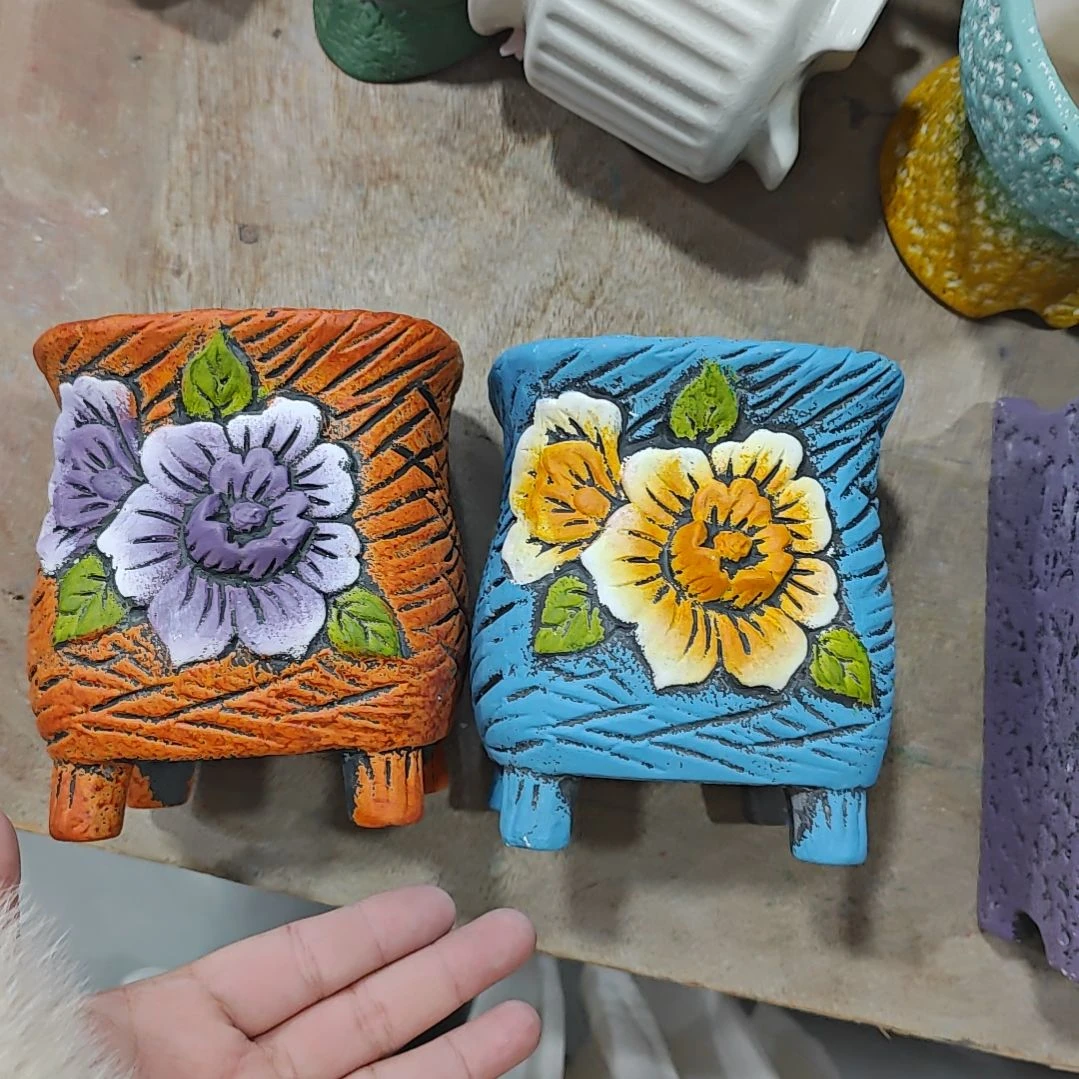 陶吸水透气的白陶花盆凑满12发货