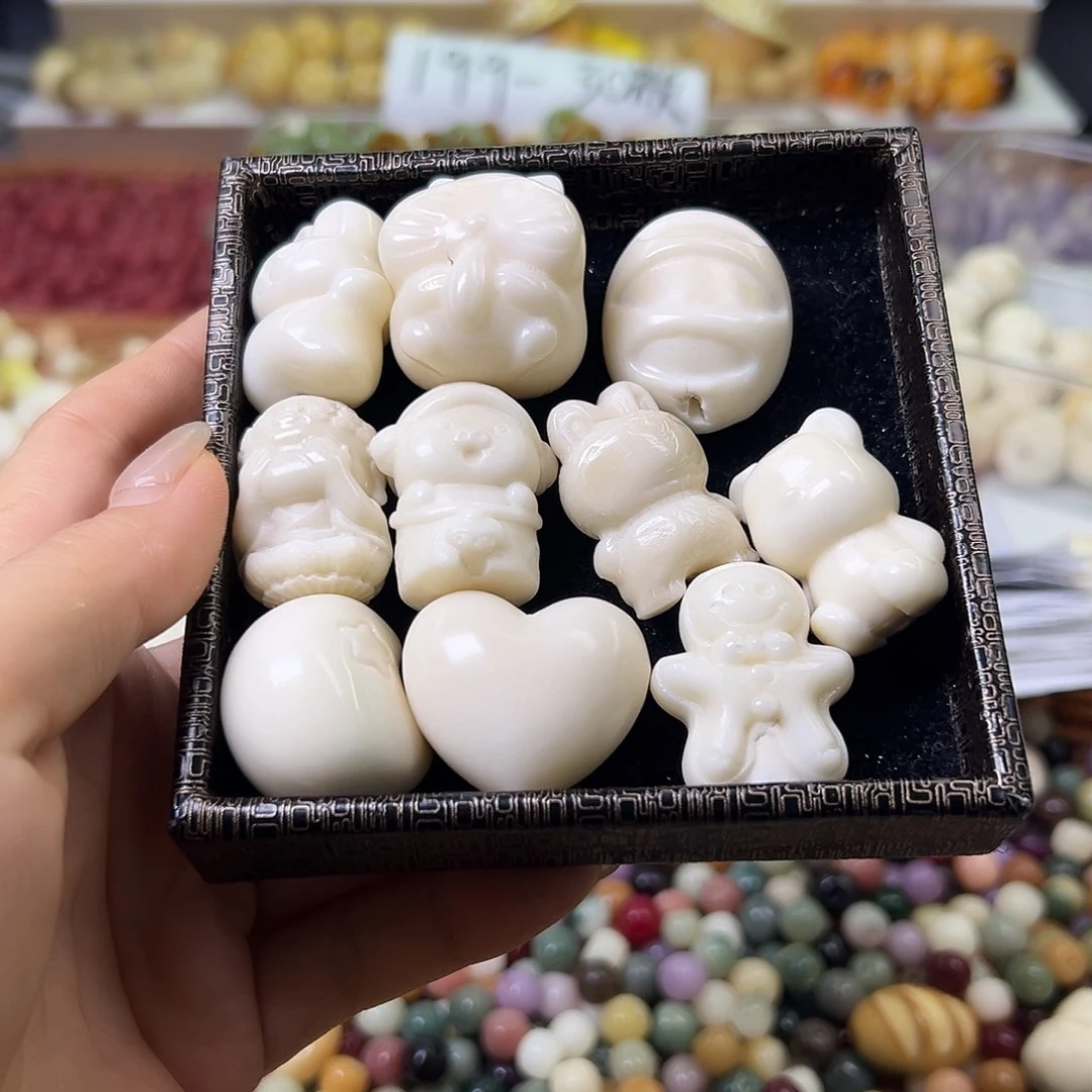 菩提根/象牙果手串瑕疵白干10颗666