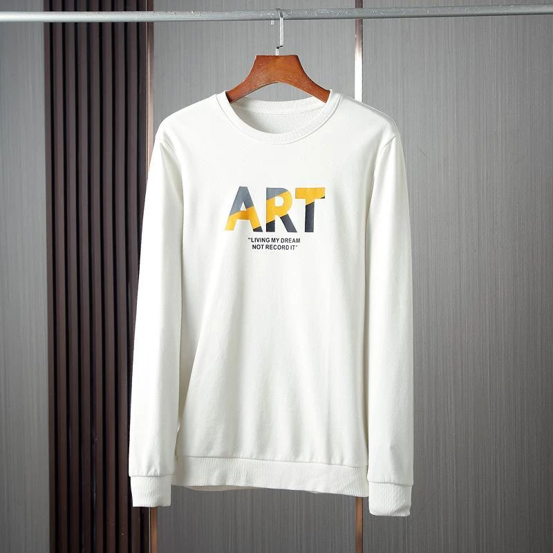 基础长袖男圆领男款美式秋季休闲卫衣纯棉上衣秋冬印花男装卫衣