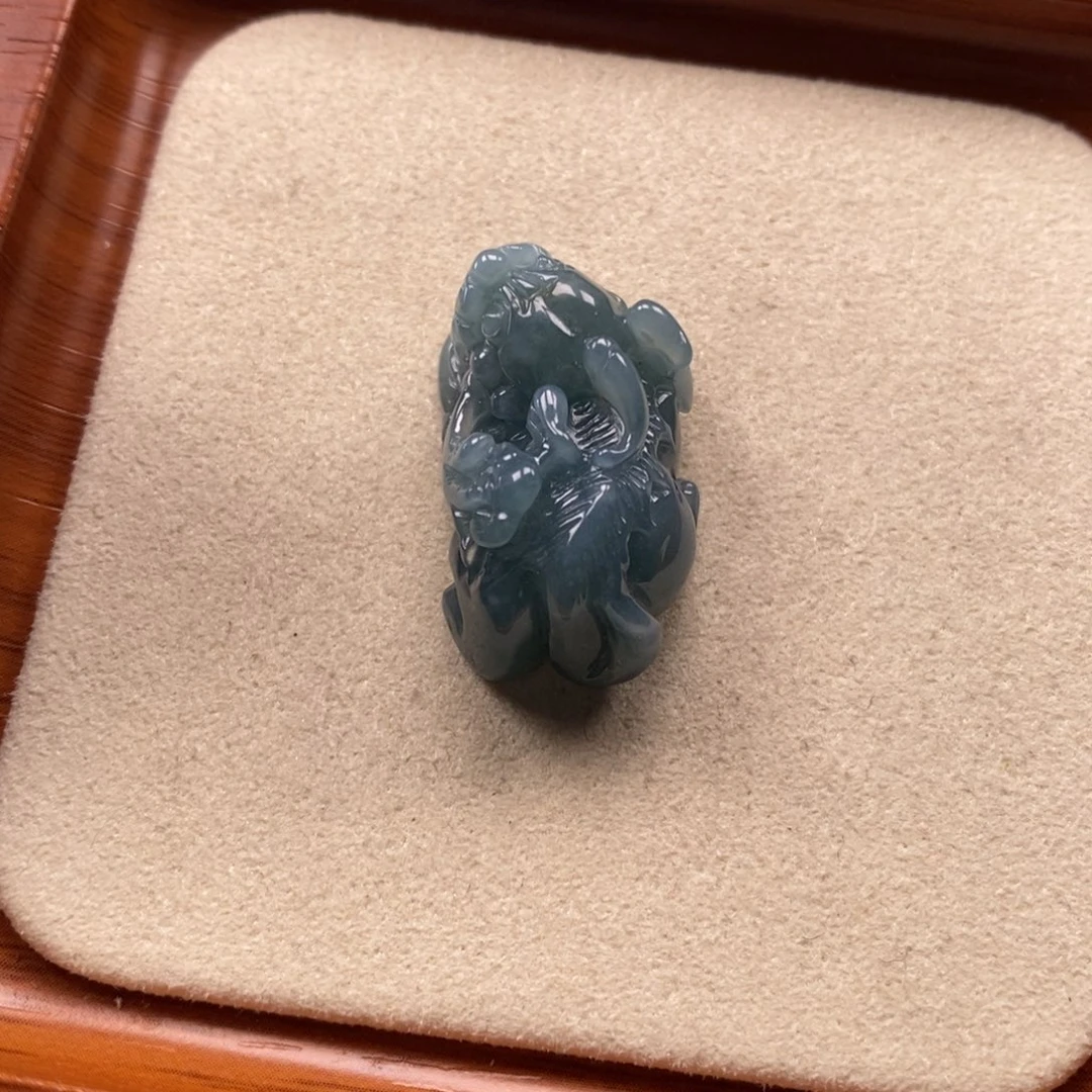 @***森翡翠未镶嵌颈饰如意貔貅