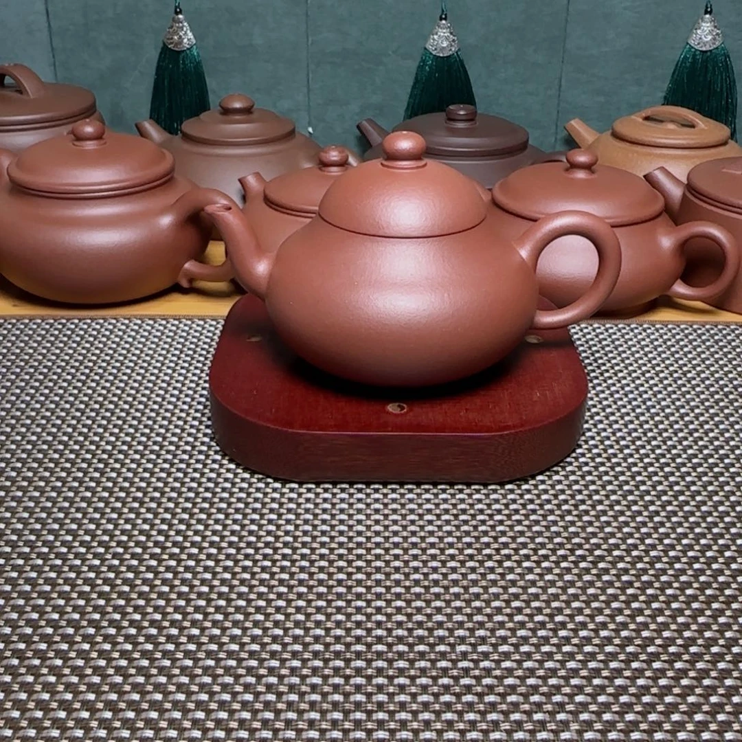 总***风茶壶紫砂底槽清梨形壶160ml
