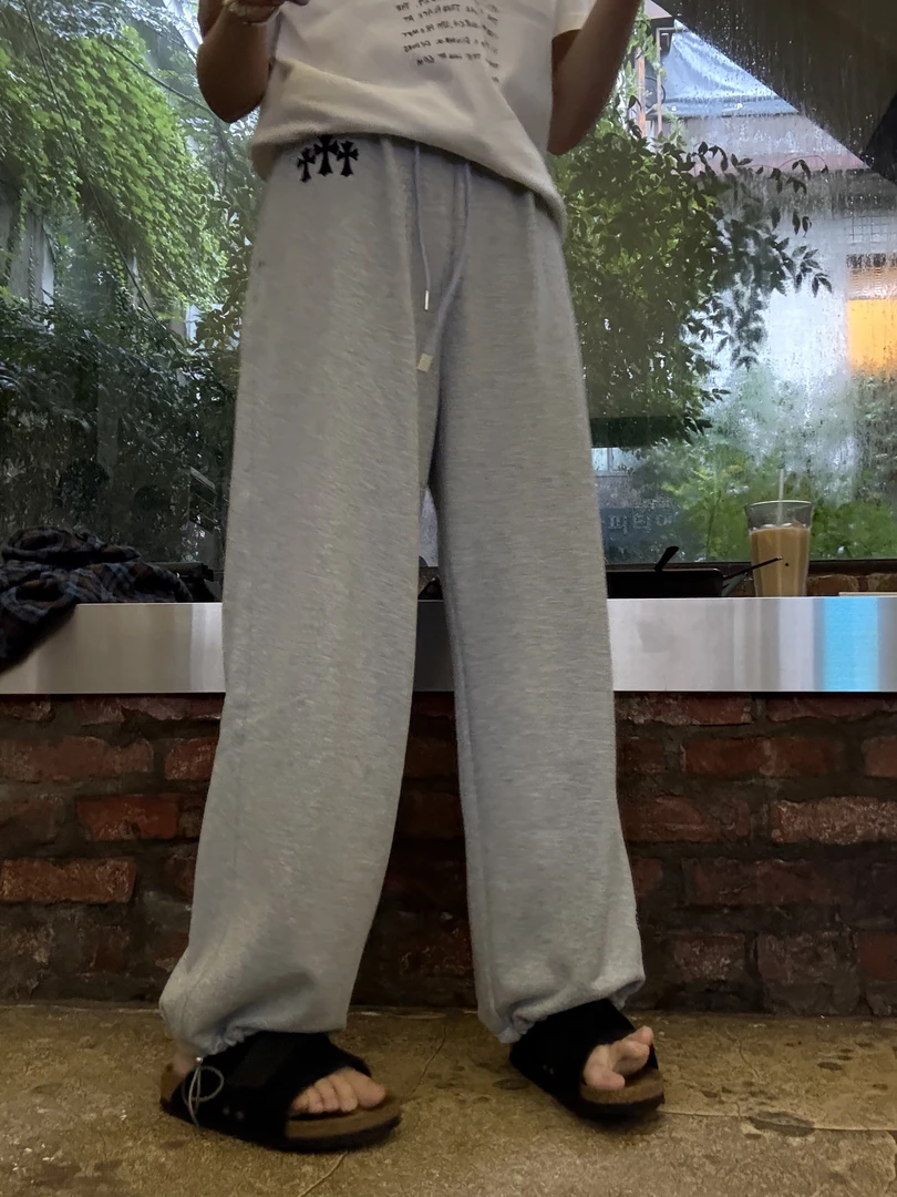 SEVENFUOO-【秋款十字】休闲卫裤