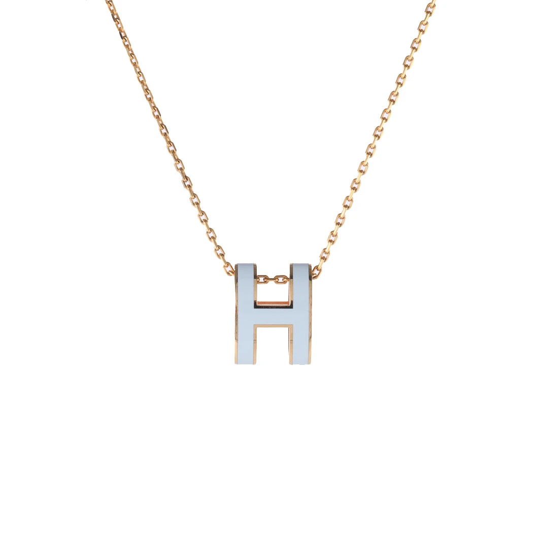 99新 Hermes/爱马仕 XF【小花念念】Pop H 合金 项链