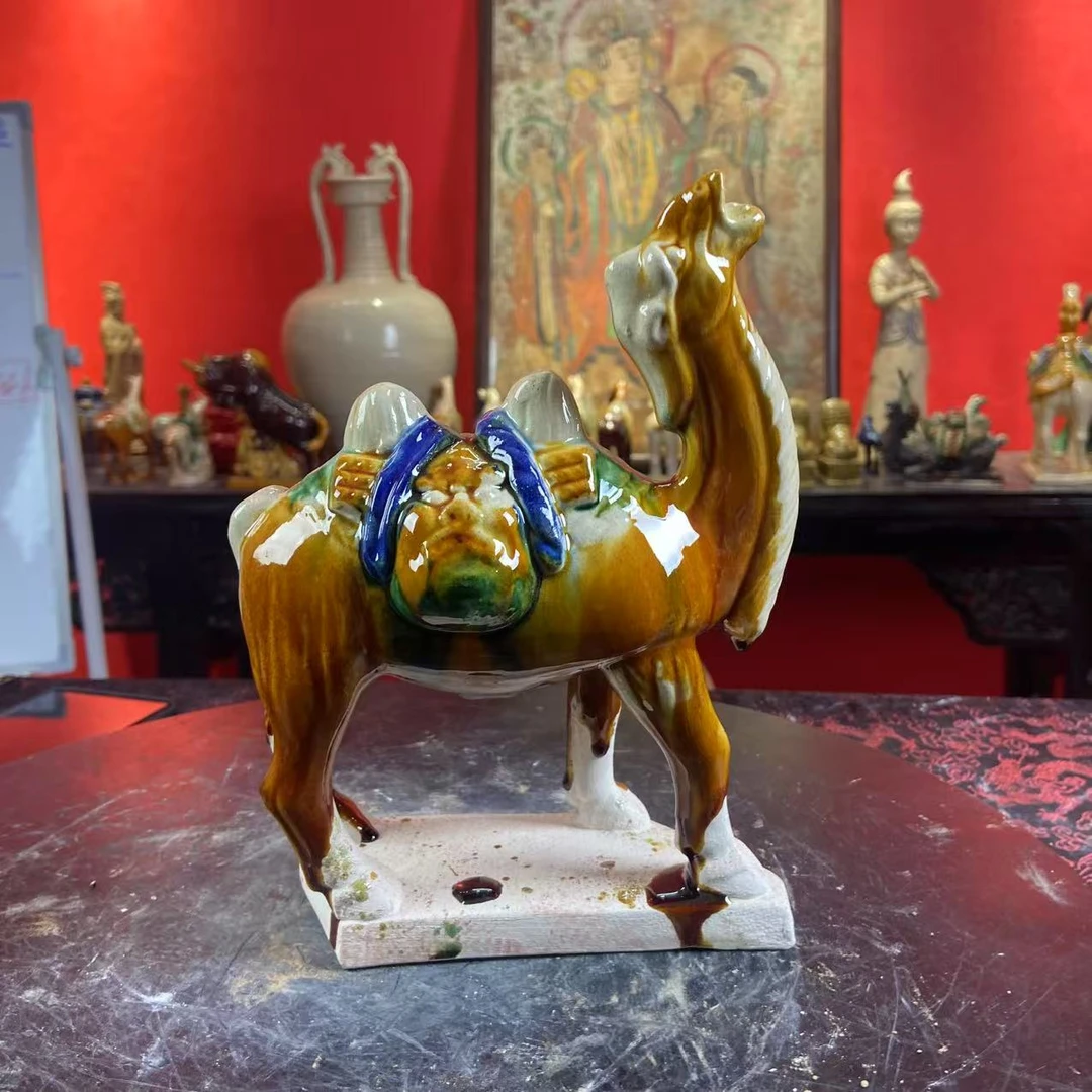 常规骆驼黄色 通用链接 唐三彩陶瓷三彩马人俑