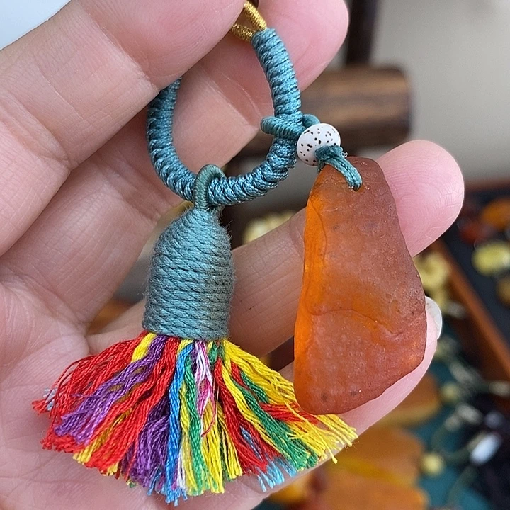 蜜蜡未镶嵌颈饰钥匙扣