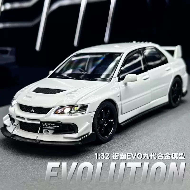 三菱EVO九代合金车模型仿真汽车模型1:32精致收藏摆件礼品