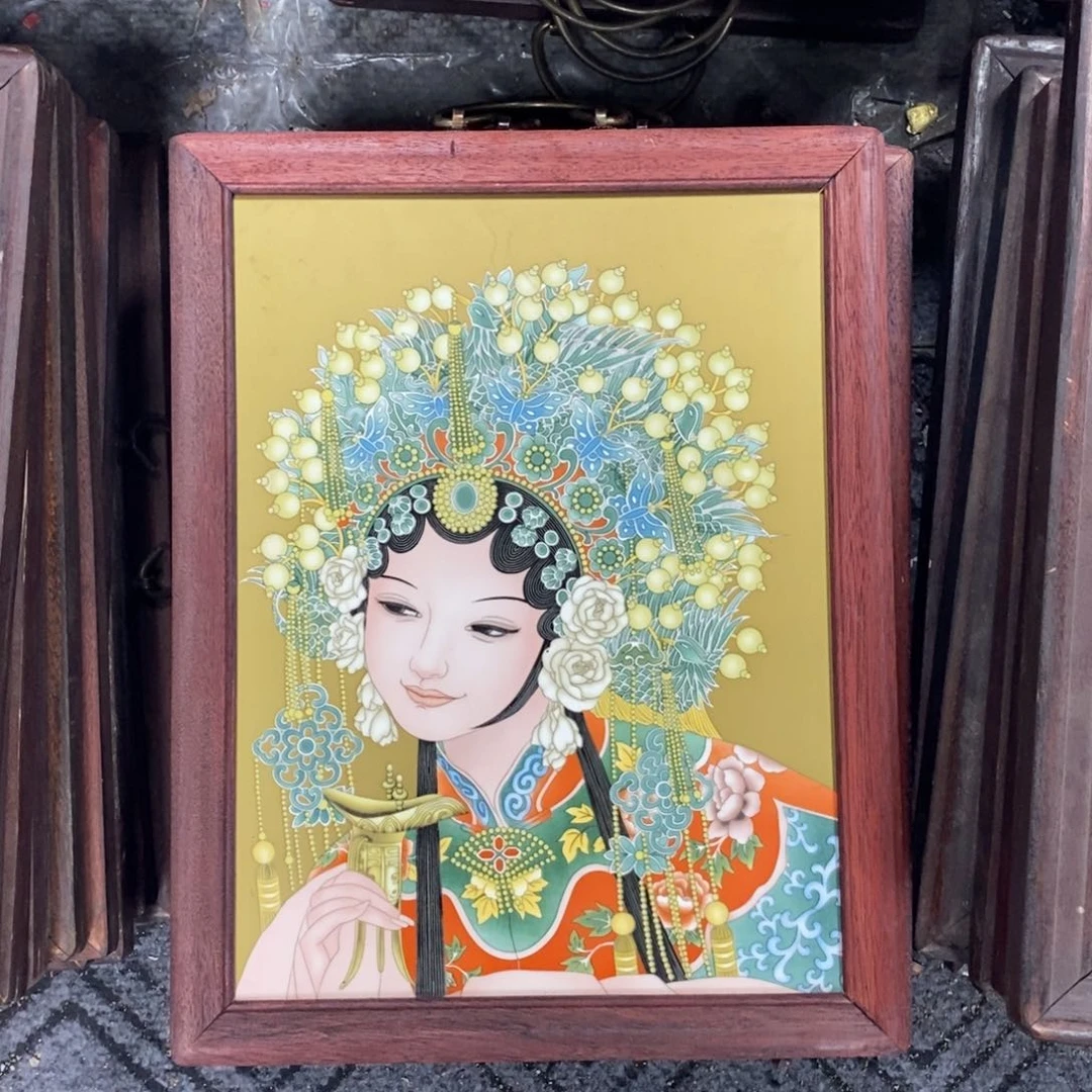 瓷片37*28 景德镇瓷板画柴窑烧制
