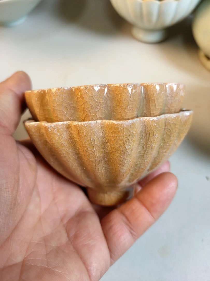 龙泉黄釉杯子包邮包邮