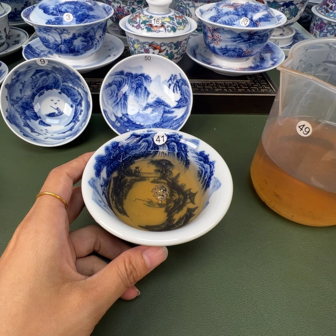 景德镇纯手工纯手绘茶具木木41