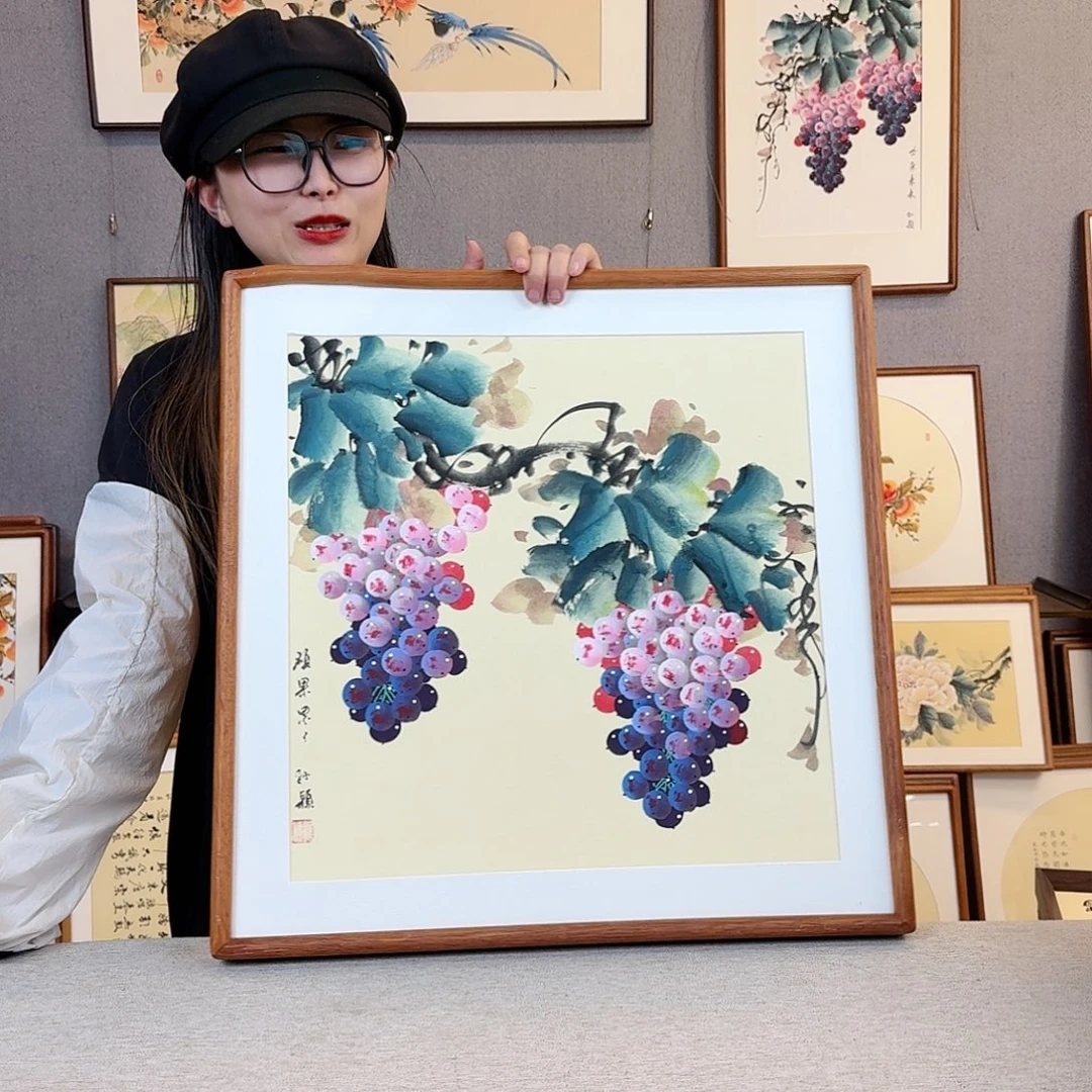 国画纯手绘画作：53*53