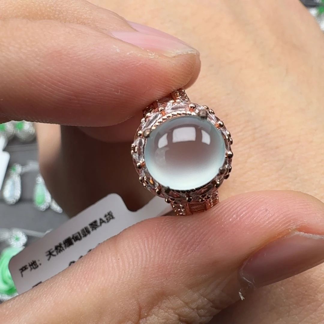 翡翠未镶嵌戒指天然缅甸翡翠A货