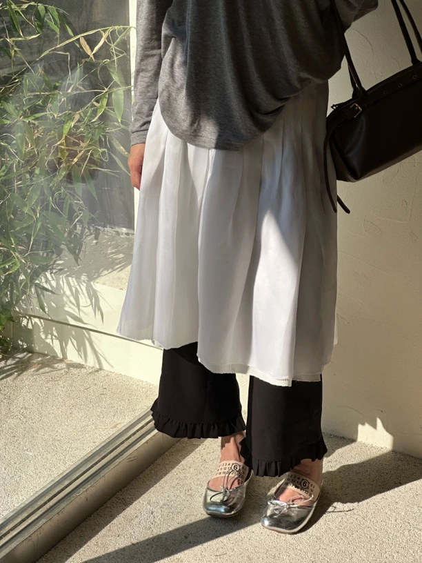 XIHaokan 欧根缎双层半身裙