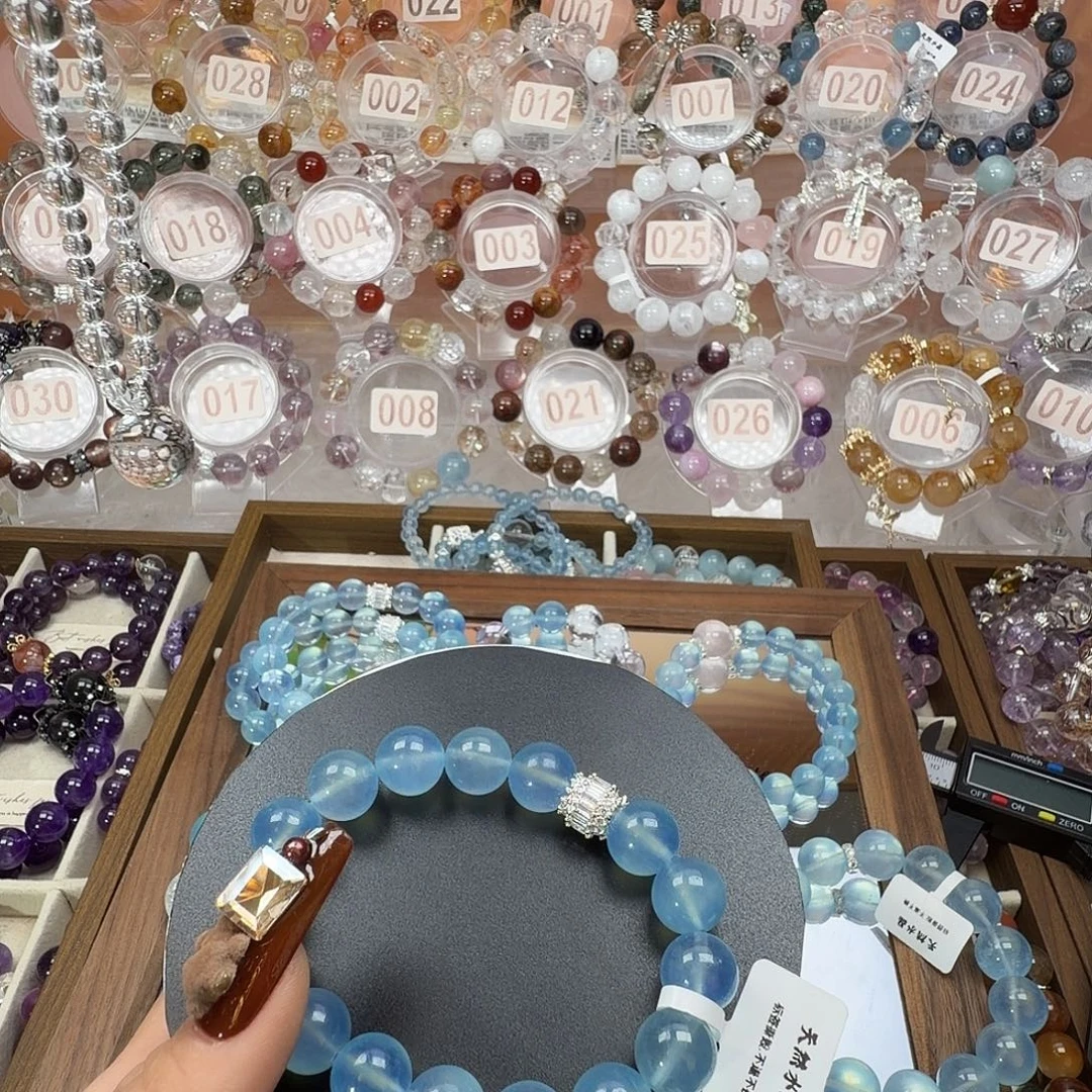 辛***)手链银S925镶嵌烟晶