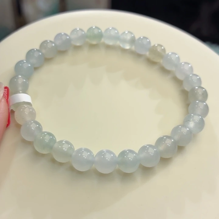 翡翠未镶嵌手链冰胶幻彩卡6.8