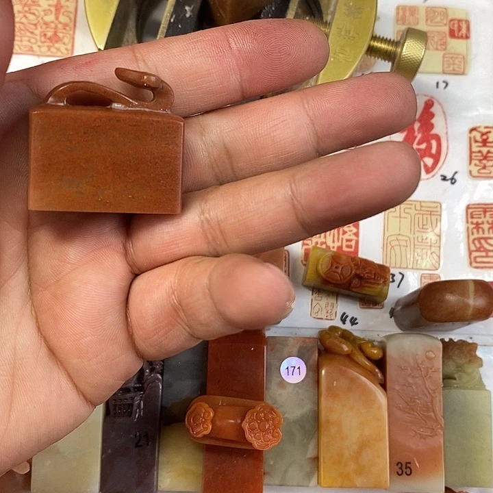 寿山石现场直播篆刻