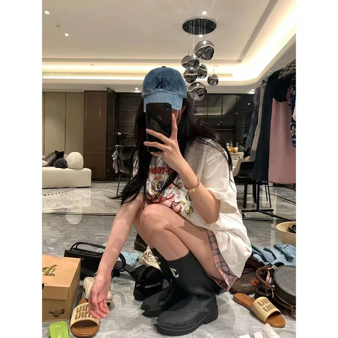 徐秋阳  生日快乐(超大版型)百搭时尚休闲显瘦显白短袖90001