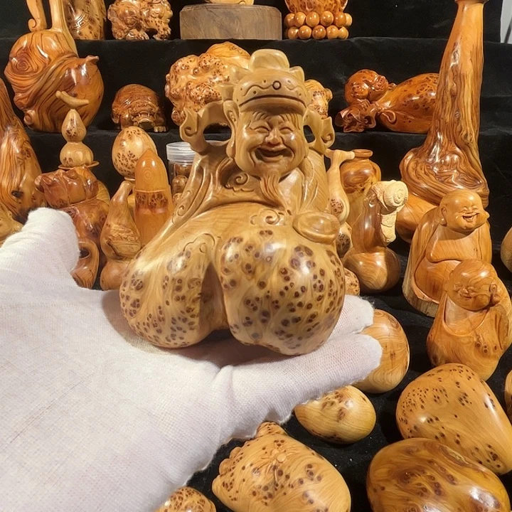 柏木（崖柏）清*子崖柏手工雕刻 才爷