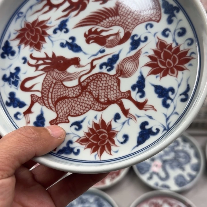 摆件麒麟追凤大壶承