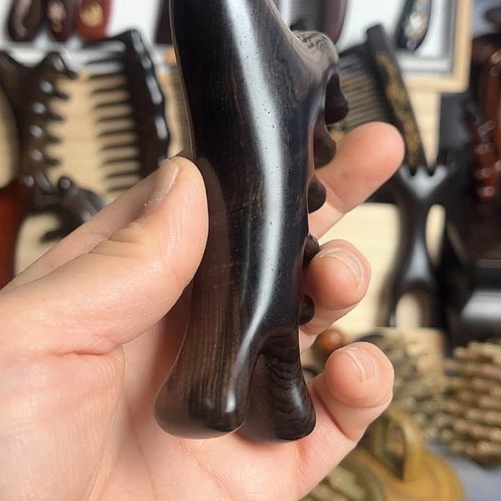 交趾黄檀（大红酸枝）乌木特厚款梳子