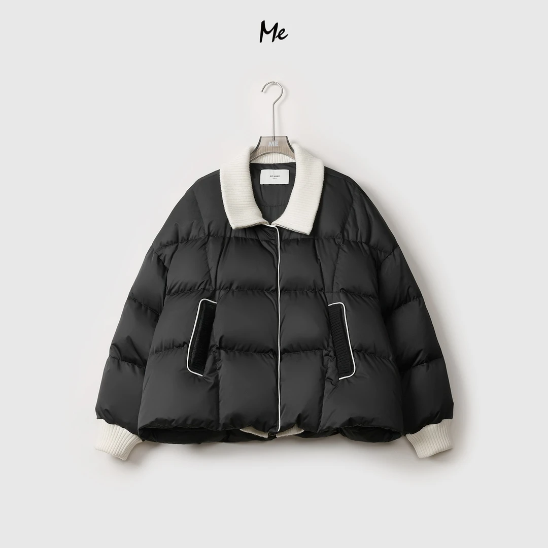 ME【黑茉莉】0压感超轻泡芙白鹅绒百搭赫本风保暖羽绒服23MEY4609