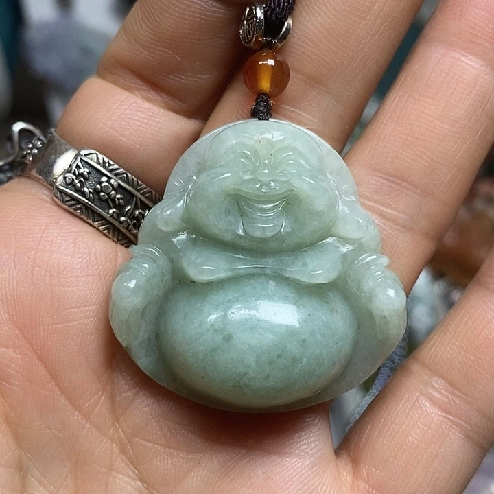 翡翠未镶嵌吊坠(赠链)