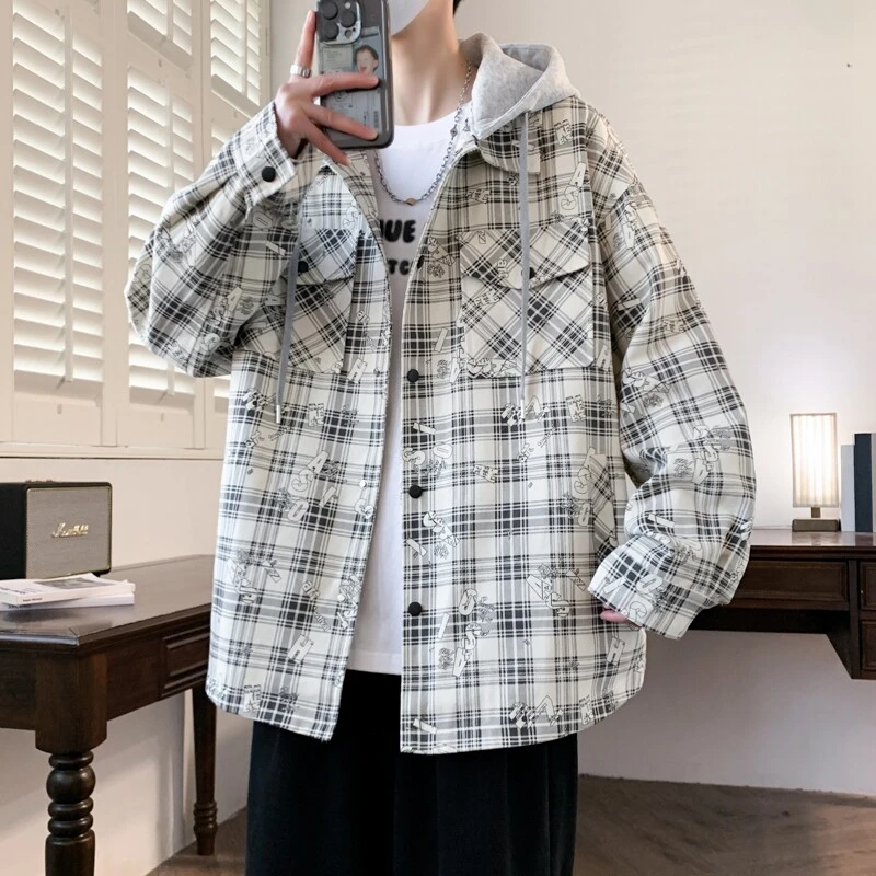 2025春季新款潮流潮牌休闲宽松翻领痞帅男生外套ins夹克男士复古